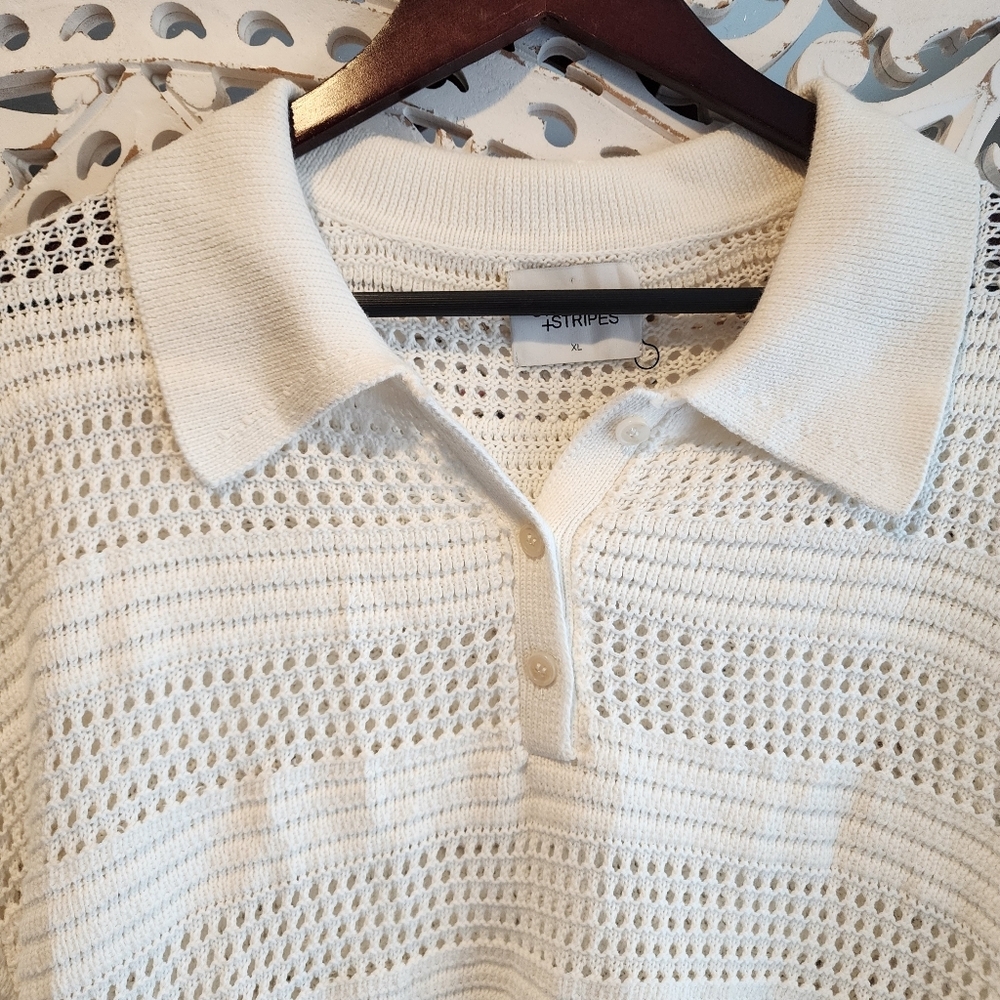 STITCHES & STRIPES REVOLVE TAYLIN POLO IN CHALK COLOR WOMENS SIZE XL NWOT - Picture 10 of 15